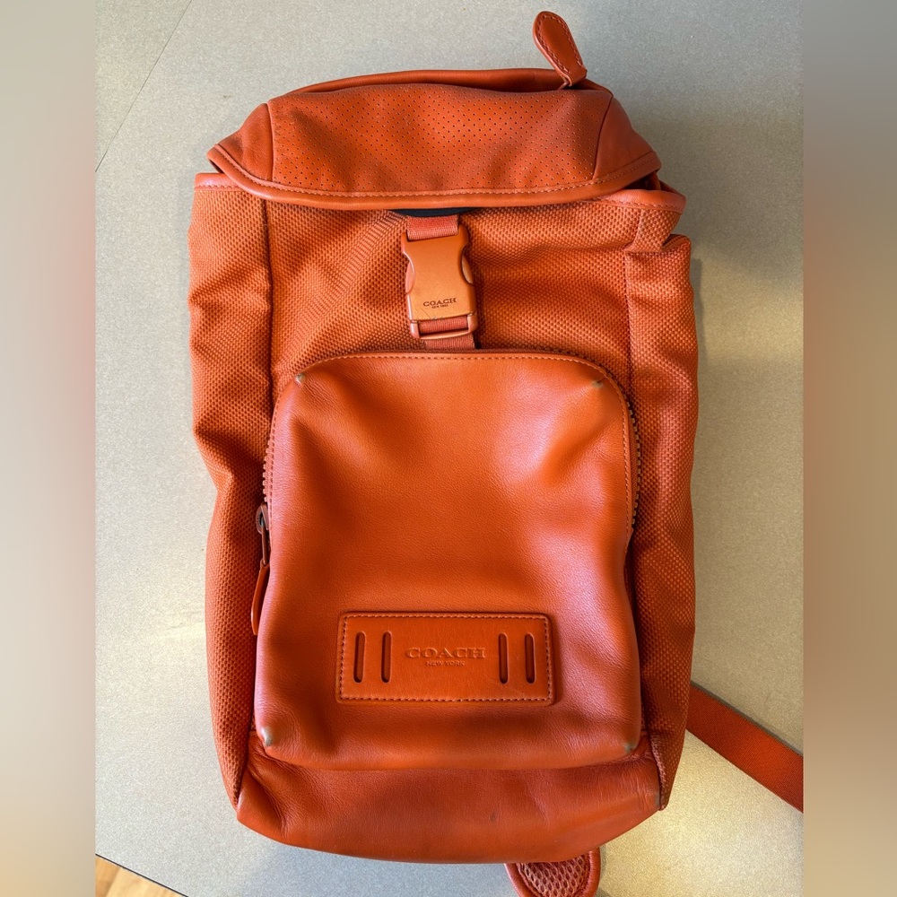 Coach One Strap Backpack - Spice Orange